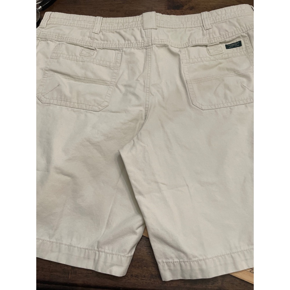G.H. Bass & Co. Mens Cotton Cream Off-White Flat Front Zip Fly - Picture 5 of 6